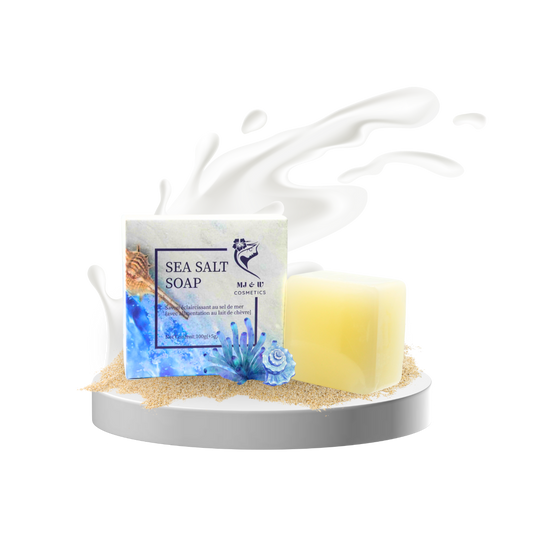 Savon Éclaircissant au Sel de Mer & Lait de Chèvre – 100 g