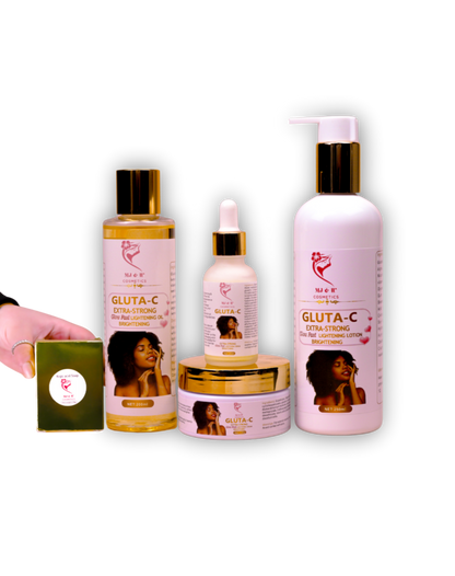 Coffret GLUTA-C Éclat Intense – Huile, Lotion, Crème & Savon